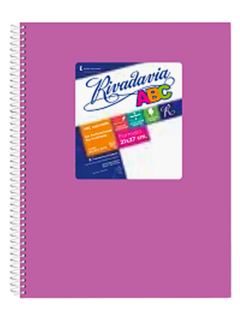 Cuaderno ABC espiralado x 60 hojas - RIVADAVIA - 017646 en internet