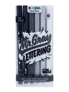 Marcadores Mr. Gray Lettering x 6 Coloring - MOOVING - 7798356616428 - comprar online