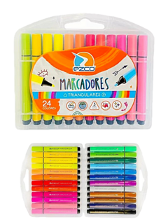 Marcadores Triangulares x 24 - EZCO- 6939585808821 - comprar online