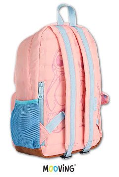 Mochila Espalda 18" STITCH PINK - MOOVING - 7799133031175 - Libreria Pincelada