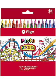 Marcadores Escolares x 30 colores PINTO 2220 - FILGO - 7795513075173