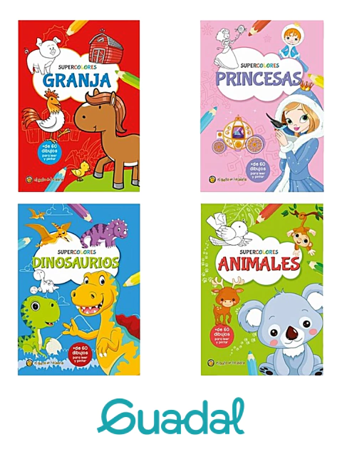 Libro para colorear - Colección Supercolores - GUADAL - 9789877979039 - comprar online