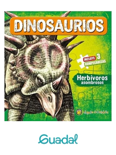 Libro con Rompecabezas: Dinosaurios Herbívoros Asombrosos - GUADAL - 9789877974249 - comprar online