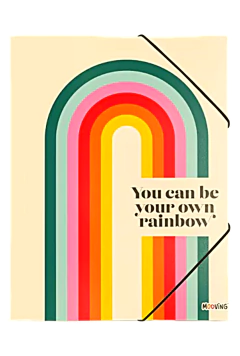 Carpeta con ELASTICO 3 solapas Rainbow - MOOVING - 7799133017025