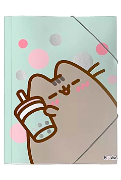 Carpeta con ELASTICO 3 Solapas PUSHEEN - MOOVING - 7798302935641
