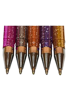 Lapiceras con Glitter Silky Glitter x 5 Coloring - MOOVING (019223) - Libreria Pincelada