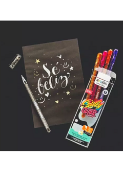 Lapiceras con Glitter Silky Glitter x 5 Coloring - MOOVING (019223)