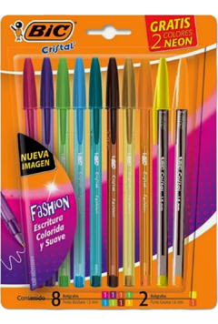 Boligrafos Fashion Blister x 10 - BIC - 070330526112