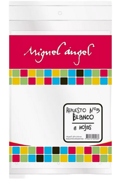 Repuesto de Dibujo N°5 BLANCO x 8 hojas - MIGUEL ANGEL - 7792216349807 - comprar online