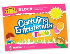 Block GEOMETRICO FLUO Cartulina Entretenida de Muresco (012347) - comprar online