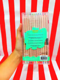 Lápices de Color DUO INSEPARABLES x 12 COLORING - MOOVING - 7798302937027