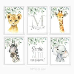 KIT SAVANA FOLHAGEM VERSÃO COM NOME E FRASE