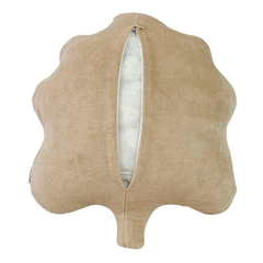 Almofada Folha Plush Bege - Biramar na internet