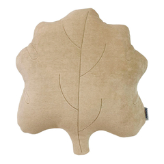 Almofada Folha Plush Bege - Biramar