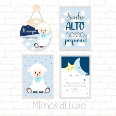 KIT 3 QUADROS + PLACA DECORATIVA OVELHINHA 02