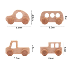 KIT CARRINHOS 4 PEÇAS DE MADEIRA - Mimos di Luxo