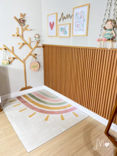 TAPETE PLAYMAT MIMOS ARCO-ÍRIS QUARTO LÚDICO