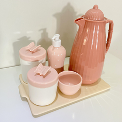 KIT HIGIENE LUXO ROSA ELEGANCE COM GARRAFA LUXO - comprar online