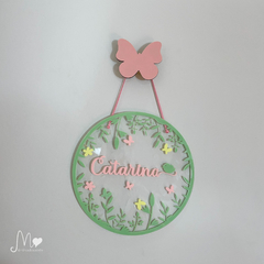 PLACA DECORATIVA 3D MEU JARDIM TRANSPARENTE