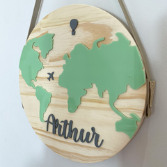 PLACA DECORATIVA MAPA 3D - comprar online