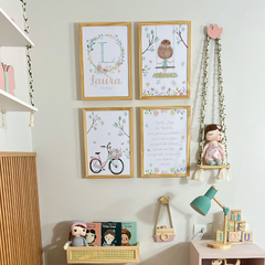 KIT QUADROS MEU JARDIM E BALANÇO FOLHINHAS COM ORAÇÃO SANTO ANJO - ESCOLHA OS ITENS na internet