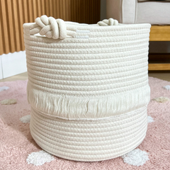Cestão organizador off white algodão - comprar online