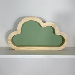 NUVEM BORDA MADEIRA - ESCOLHA COR DO FUNDO - comprar online