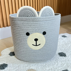 Cestão organizador urso cinza na internet