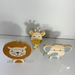 TRIO ANIMAIS DECORATIVOS SAFARI MIMOS DI LUXO ♥ - comprar online