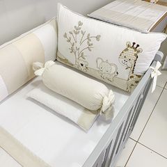 Kit Enxoval de Berço Savanah Nude 9 Peças - Biramar