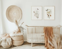 TRIO DE QUADROS FLORAL AQUARELADO BOHO na internet