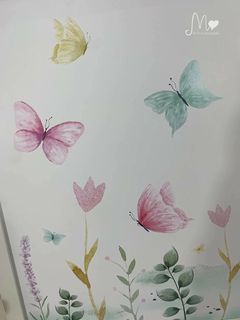 KIT QUADROS E BALANÇO - JARDIM DE BORBOLETAS COLEÇÃO ALICE - Mimos di Luxo