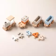 TRENZINHO COM NÚMEROS E PECINHAS - BRINQUE E DECORE - Mimos di Luxo