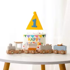 Imagem do TRENZINHO COM NÚMEROS E PECINHAS - BRINQUE E DECORE