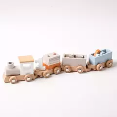TRENZINHO COM NÚMEROS E PECINHAS - BRINQUE E DECORE