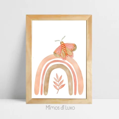QUADRO UNITÁRIO ARCO-ÍRIS E BORBOLETA BOHO 03