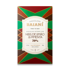 70% Inclusão Nibs de Limão e Pimenta