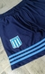 Short de fútbol retro del Racing Club en color azul marino con detalles en azul celeste.