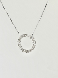 GARGANTILLA DE PLATA 925 Y CIRCONES BAGUETTE JAZMIN 1000 - Divinas Tentaciones Creaciones