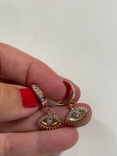 AROS ARGOLLA ACERO ROSE THOR 925 ojito de la suerte - Divinas Tentaciones Creaciones