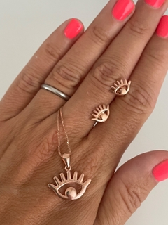 GARGANTILLA DE PLAYA 925 BAÑADA EN ORO ROSA EVELYN 1025 - Divinas Tentaciones Creaciones