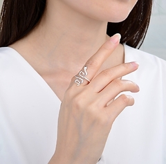 ANILLO AJUSTABLE DE PLATA SNAKE regalo para mujer, adolescente y niña, hecho en Italia - Divinas Tentaciones Creaciones