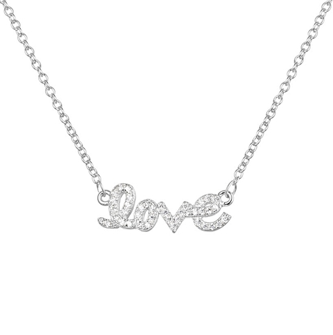 GARGANTILLA DE PLATA 925 Y CIRCONES LOVE 1010