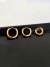 Brinco argolinha lisa grande, banhado a ouro 18K.