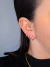 Brinco argolinha (G) cravejada com zircônias (grande), banhado a ouro 18K. - loja online