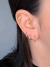 Brinco argolinha (G) cravejada com zircônias (grande), banhado a ouro 18K. na internet