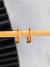 Brinco argolinha (P) quadrada cravejada com zircônias pequena, banhado a ouro 18K. - Aluaris Joias 