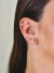 Imagem do Kit de brincos de corações lisos, banhado a ouro 18K.