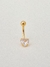 Piercing de umbigo coração de zircônia, banhado a ouro 18K. na internet