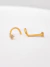 Piercing nostril para o nariz, banhado a ouro 18K. - comprar online